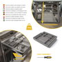 Emuca Kit tiroir organisateur et rack ajustable Quartz pour armoires, glissières extension totale et à fermeture douce, Module 60cm, Finition Titane