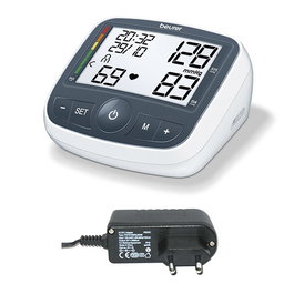 Beurer BM-40 ONPACK Tensiomètre Brassard avec Adaptateur - Grand écran LCD - Fonction One-Touch - Testé Cliniquement ESH