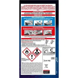 SADER - Colle néoprène en aérosol extra forte multi-usages, prise immédiate, pour tous matériaux (bois, métal, plastique, cuir, mousse) - Bombe 500 ml