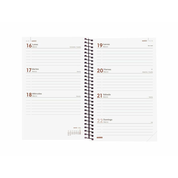 Agenda Finocam OPAQUE Noir 11,7 x 18,1 cm 2026