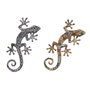 Décoration murale Home ESPRIT Multicouleur Lézard méditerranéen 13 x 5 x 29 cm (2 Unités)