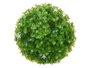 Ibergarden Balle Ronde 17 cm Feuilles Vertes Fleurs Blanches en Plastique (Set de 12)