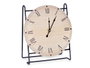 Giftdecor Horloge de Bureau Atril Métal et Bois Noir 19 x 21 x 9 cm (Set de 6)