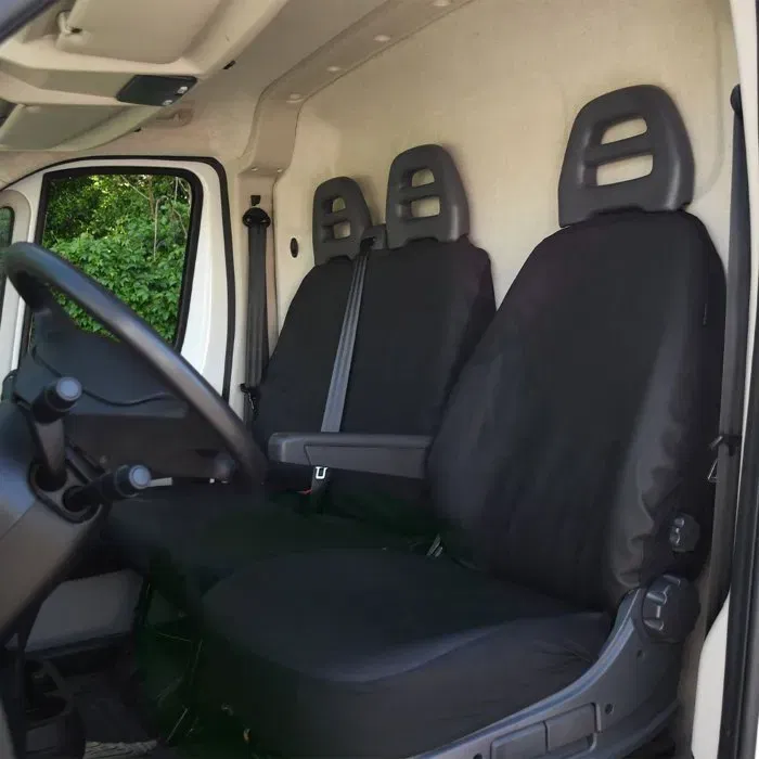 XLC Housses de siège utilitaire XLCOVER waterproof - Housse conducteur et banquette - Compatible airbag - Installation scratch - Kit complet avec dimensions