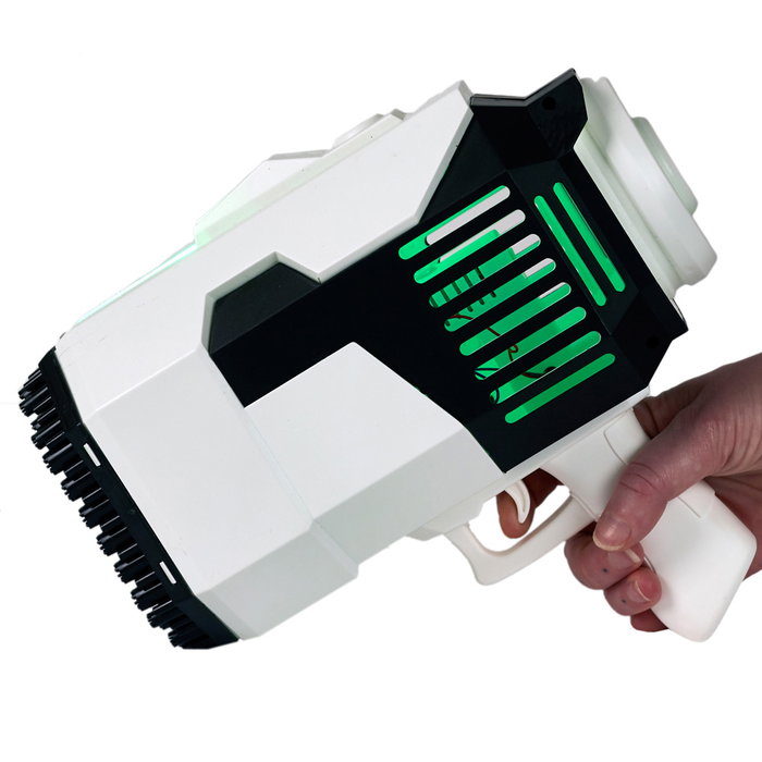 Mister Gadget Pistolet à bulles 132 trous avec LED