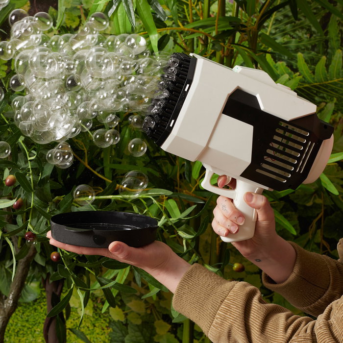 Mister Gadget Pistolet à bulles 132 trous avec LED