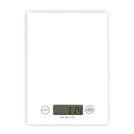 Livoo DOM451W Balance de cuisine électronique ultra slim avec plateau en verre, 5 kg