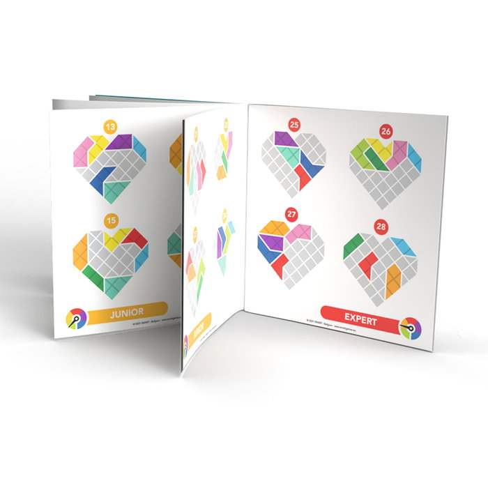 Smart Games - Juego De Ingenio IQ Love SG302 - Jeu de réflexion et casse-tête, plateau réversible à 2 faces, 10 pièces, 120 défis, à partir de 7 ans