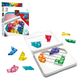 Smart Games - Juego De Ingenio IQ Love SG302 - Jeu de réflexion et casse-tête, plateau réversible à 2 faces, 10 pièces, 120 défis, à partir de 7 ans