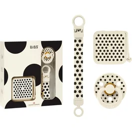 Bibs Coffret cadeau bébé Polka Soothe & Go T2 - Ivory Black