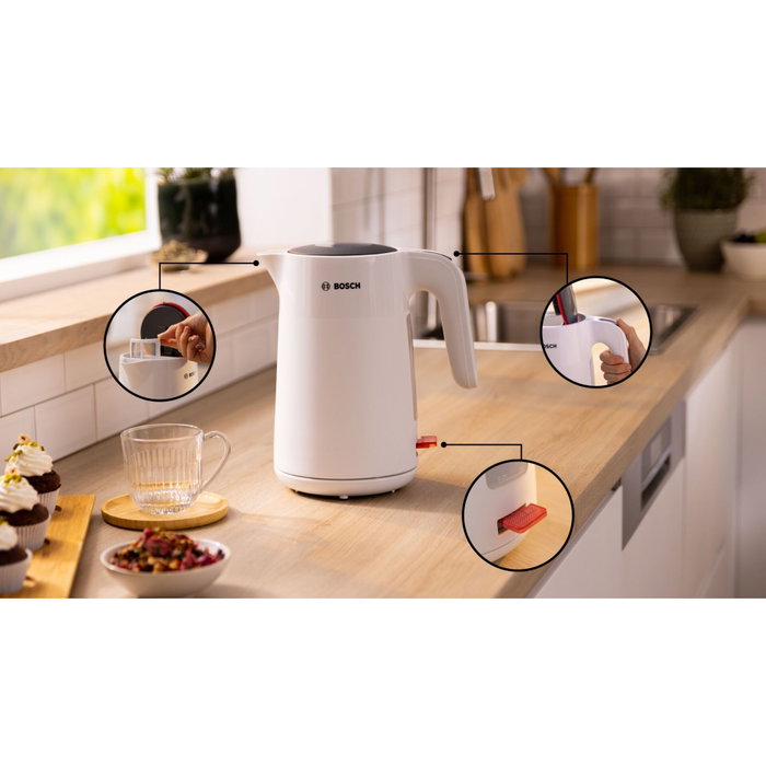 Bosch TWK2M161 MyMoment Bouilloire Blanche Mate