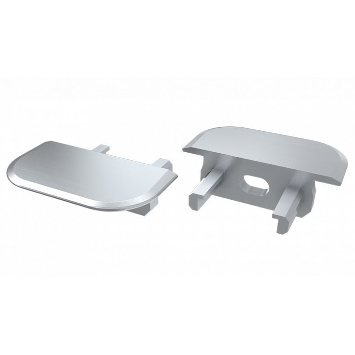 Bouchon de finition pour profilé de type Z, blanc avec trou