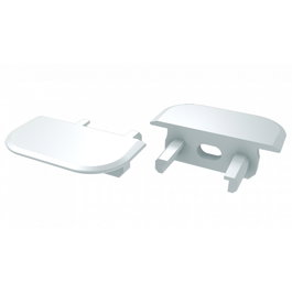 Bouchon de finition pour profilé de type Z, blanc avec trou