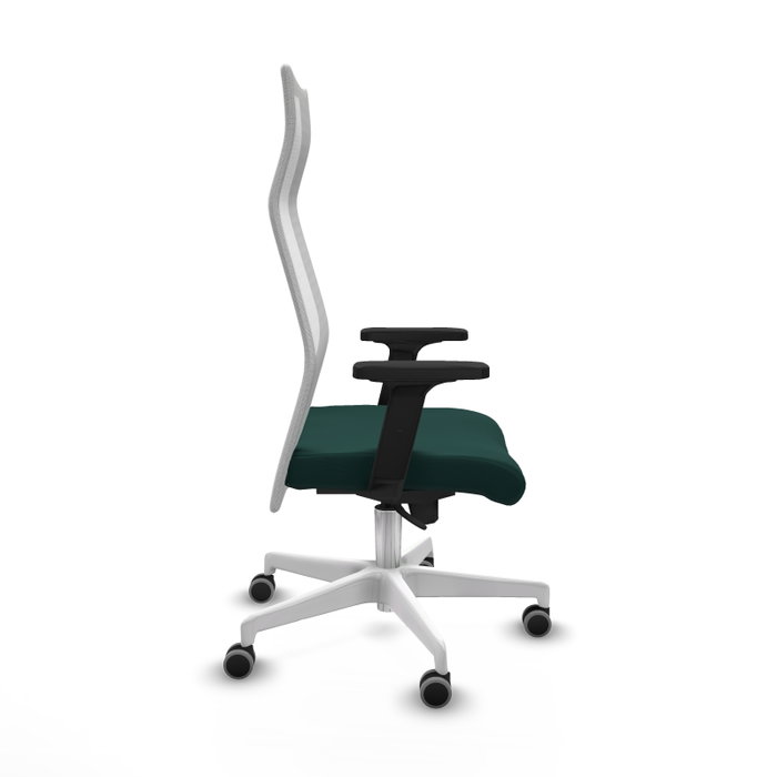 Piqueras y Crespo Chaise de Bureau Albacete, Vert Bouteille et Blanc Piqueras y Crespo Chaise de Bureau Albacete, Vert Bouteille et Blanc
