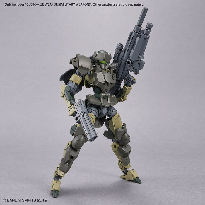 BANDAI HOBBY - Set d'armes personnalisables 30MM (30 Minutes Missions/Sisters) - Fusil d'assaut, revolver, pistolets, escopeta, lances, couteau, bouclier et étui