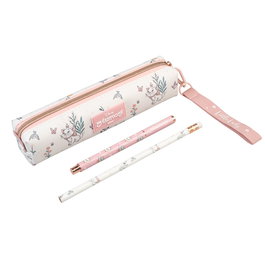 Bonjour Marie Set de papeterie Les Aristochats Disney - Porte-tout avec stylo et crayon - 24,2x8,8x4,8 cm - Poids 103 g