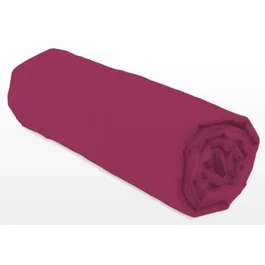 LOVELY HOME Drap-housse LH71613 90x190+30 cm Fuchsia en Coton 100% pour Lit Simple