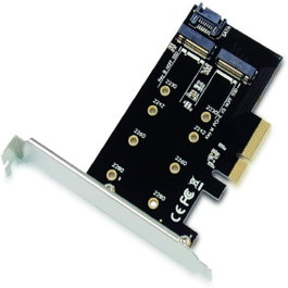Conceptronic EMRICK04B Adaptateur PCIe 2-en-1 pour 2x SSD M.2