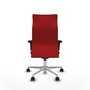 Piqueras Y Crespo Sillón Albacete Rouge avec mécanisme Synchro et base aluminium