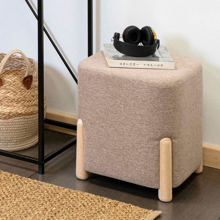 Pouf Vinthera Moa Marron Bois 34 x 34 x 38 cm (2 Unités) Pouf Vinthera Moa Marron Bois 34 x 34 x 38 cm (2 Unités)