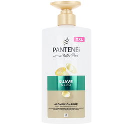 Pantene Après-shampoing Smooth & Smooth 800 ml - Soin capillaire pour cheveux crépus, contrôle et douceur, revitalisant
