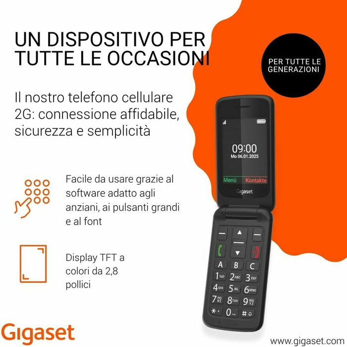 Gigaset GL595 Noir 2,8 pouces Gigaset GL595 Noir 2,8 pouces
