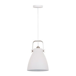 Fbright Suspension Plafond Blanc Nickel Aluminium E27 60W LED IP20 Ø270 x 1200 mm