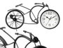 Giftdecor Horloge Forge Vélo Noir Métal 40x19.5x7 cm (Set de 4)