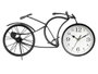 Giftdecor Horloge Forge Vélo Noir Métal 40x19.5x7 cm (Set de 4)