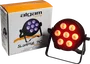 ALGAMLIGHT Projecteur LED 7x10W RGBWAU DMX Slim 48W pour Scène et Spectacle