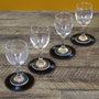 Home Deco Factory Set de 4 posavasos forme vinyle 10 cm