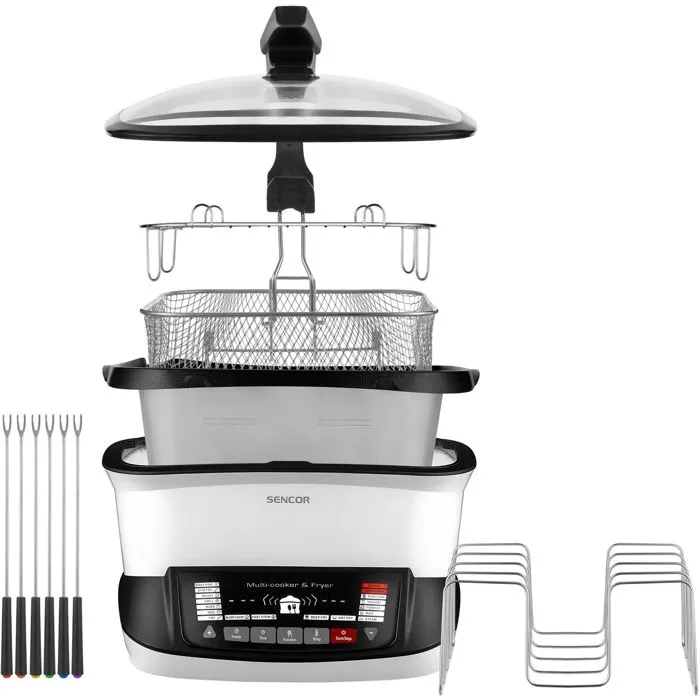 Sencor SFR 9400WH - Friteuse multifonctionnelle 4,8 L - Blanc