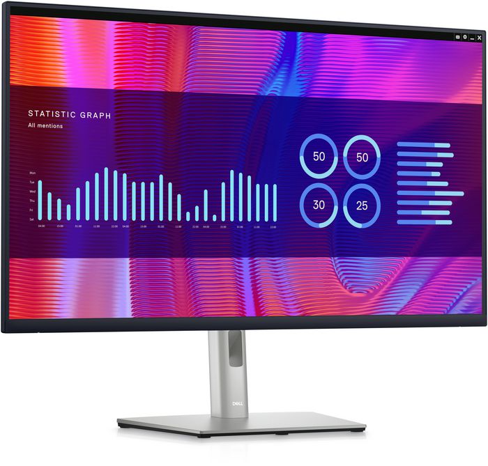 Dell Moniteur 31,5 pouces (80 cm) Quad HD 2560 x 1440 IPS LED - 5 ms, 350 cd/m², 1000:1, HDMI, DisplayPort, USB, ComfortView Plus