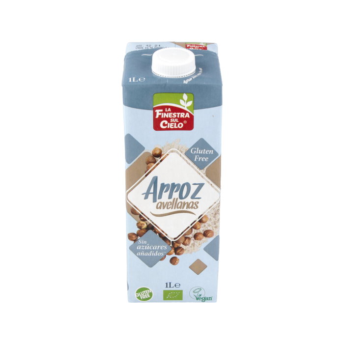LA FINESTRA SUL CIELO Boisson végétale au riz et aux noisettes 1L (Lot de 6) LA FINESTRA SUL CIELO Boisson végétale au riz et aux noisettes 1L (Lot de 6)