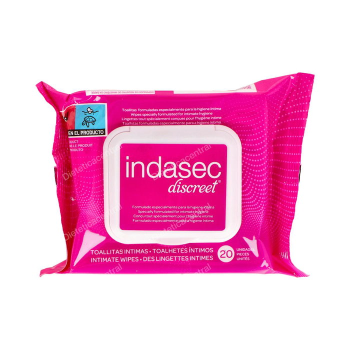 INDASEC Lingettes d'hygiène intime à l'aloe vera 20 unités