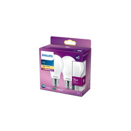 Philips Pack de 2 Ampoules LED E27 A60 8,5W 1055Lm 2700K