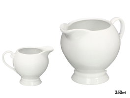 Vessia Pichet à lait porcelaine blanc 350 ml 13x9x9 cm (Set de 36)