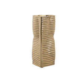 Vase Home ESPRIT Doré Aluminium Abstrait Moderne 17 x 15 x 33 cm