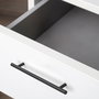 Emuca Lot de 10 poignées pour meubles Orlando, L336mm, entraxe 256mm, Acier, Peint en noir