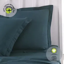 Today - Taie d'oreiller avec volant 63 x 63 cm - Coton biologique 100% - Certifications GOTS et oeko-Tex - Douce et durable