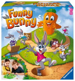 Ravensburger Jeu Funny Bunny - Évite le pont-levis et la grille - Attention à la taupe - dès 4 ans - Multilingue (espagnol, italien, portugais)