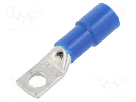 BM GROUP Connecteur à anneau tubulaire isolé bleu M6 6,5mm