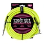 ERNIE BALL Câble d'instrument tressé Jack-Jack 5,49 m - Néon / Jaune