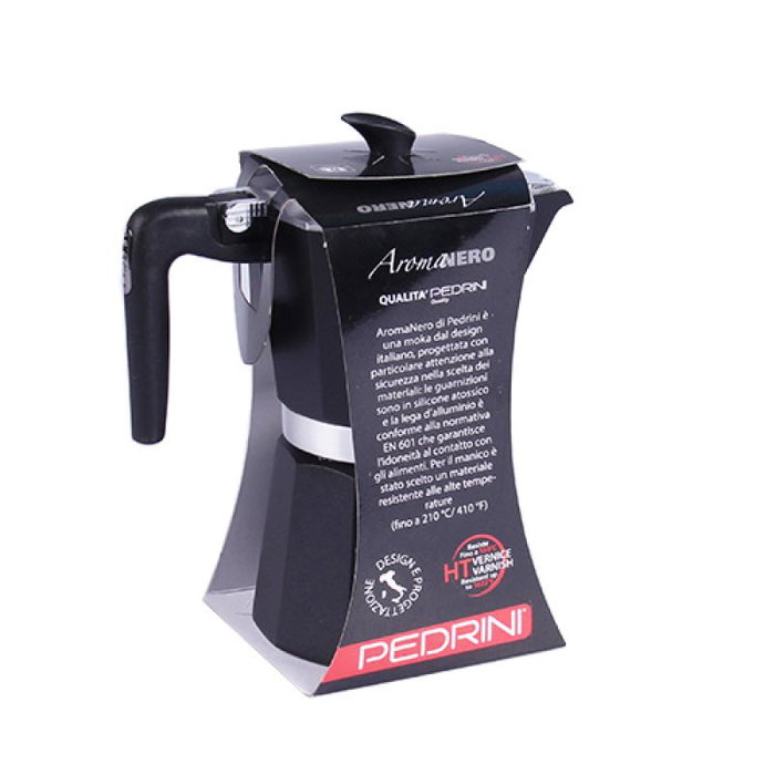 Pedrini Cafetière Italienne 6 Tasses en Aluminium Peint Gris Foncé (9114-8)
