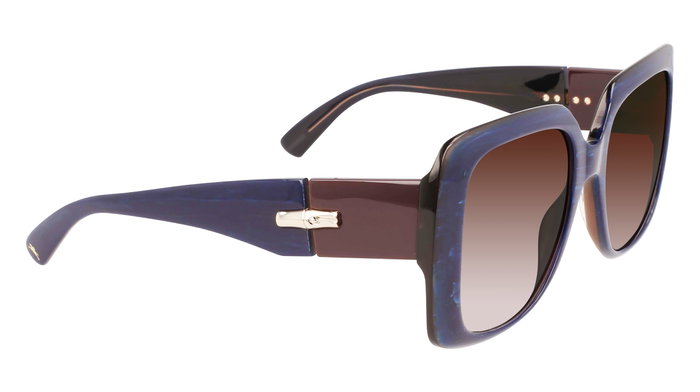 Longchamp LO713S-403 Lunettes de soleil bleu et marron