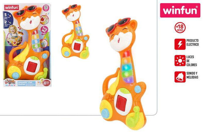 Color Baby Guitare Gatito avec lumières et sons Color Baby Guitare Gatito avec lumières et sons