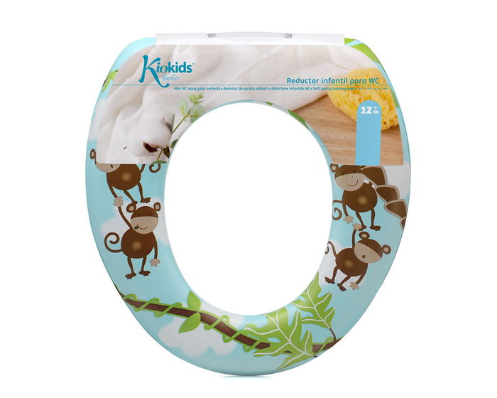 KioKids Réducteur de Toilette Pliable pour Enfant avec Coussin, Ajustable Universel, +12 Mois, Coloré