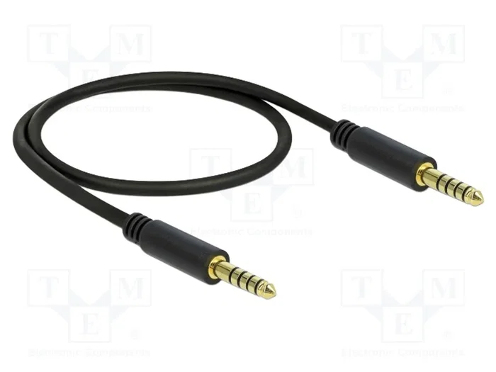 DELOCK Câble Jack 4,4mm 5pin stéréo, 0,5m, noir DELOCK Câble Jack 4,4mm 5pin stéréo, 0,5m, noir
