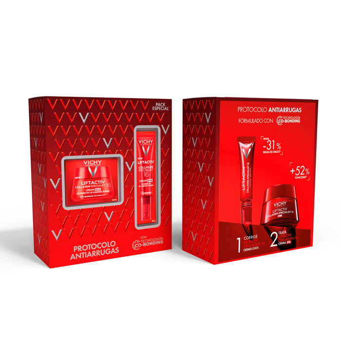 Vichy LIFTACTIV COLLAGEN SPECIALIST 16 PROTOCOLE ANTI-RIDES, Ensemble de 2 Crèmes Jour et Yeux Vichy LIFTACTIV COLLAGEN SPECIALIST 16 PROTOCOLE ANTI-RIDES, Ensemble de 2 Crèmes Jour et Yeux