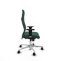 Piqueras Y Crespo Sillón Albacete Vert Bouteille avec Mécanisme Synchrone et Base Aluminium